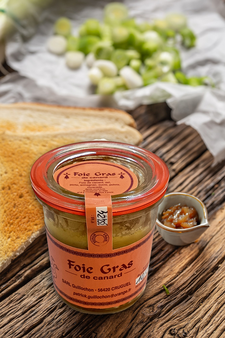 foie gras dans un pot en verre de 80gr